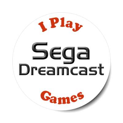 i play sega dreamcast games stickers, magnet