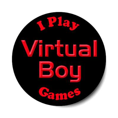 i play virtual boy games nintendo 3d glasses stickers, magnet