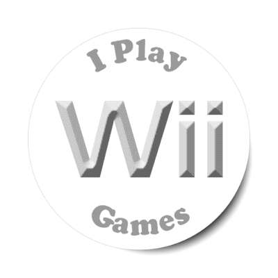i play wii games nintendo console stickers, magnet