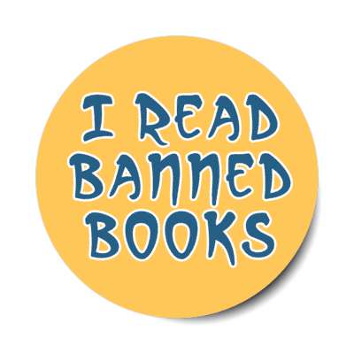 i read banned books stickers, magnet