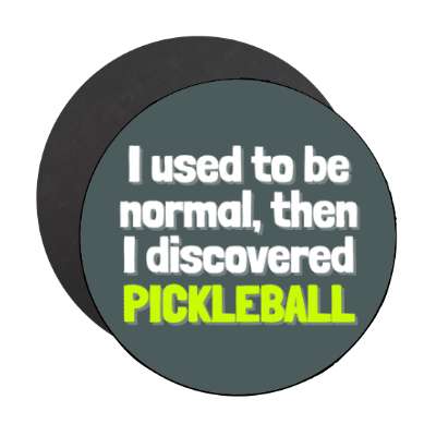 i used to be normal then i discovered pickleball stickers, magnet