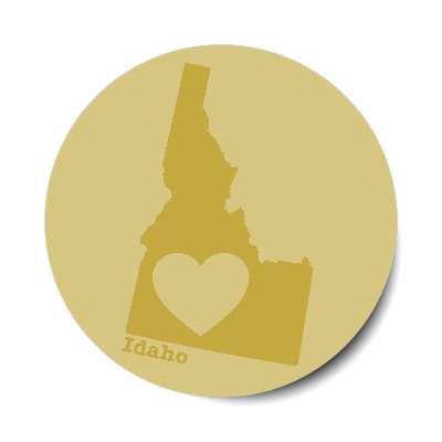 idaho state heart silhouette stickers, magnet