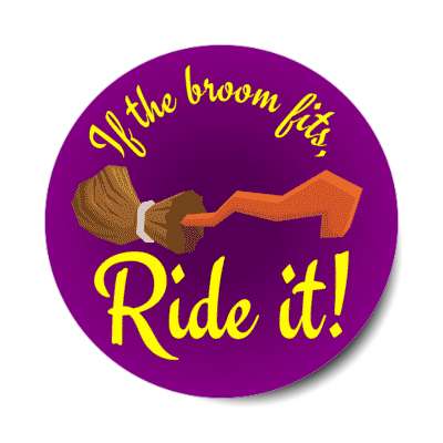 if the broom fits ride it witch stickers, magnet