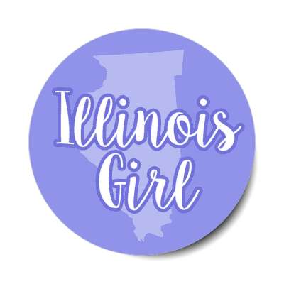illinois girl us state shape stickers, magnet
