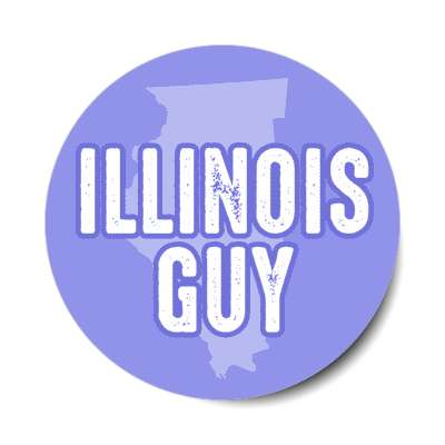 illinois guy us state shape stickers, magnet