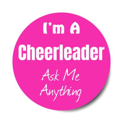 i'm a cheerleader ask me anything stickers, magnet