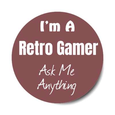 i'm a retro gamer ask me anything stickers, magnet
