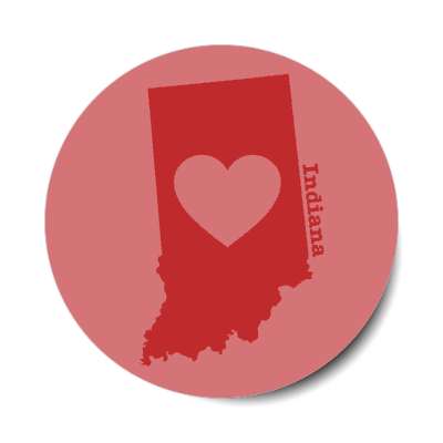 indiana state heart silhouette stickers, magnet
