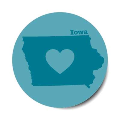 iowa state heart silhouette stickers, magnet