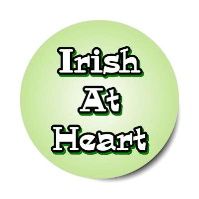 irish at heart stickers, magnet