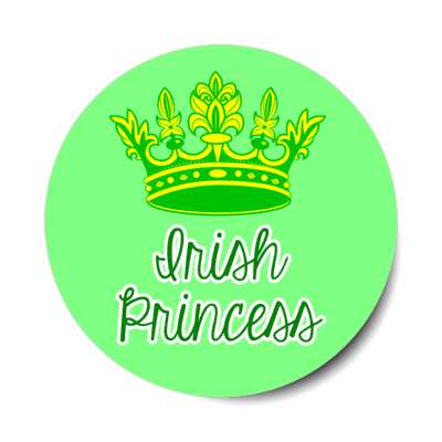 irish princess crown stickers, magnet