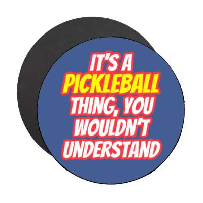 its a pickleball thing you wouldnt understand stickers, magnet