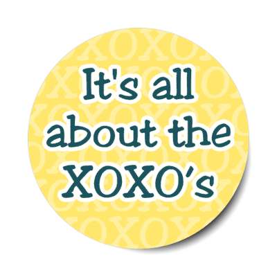 its all about the xoxos kiss hugs stickers, magnet