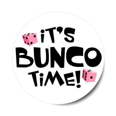its bunco time pink dice stickers, magnet