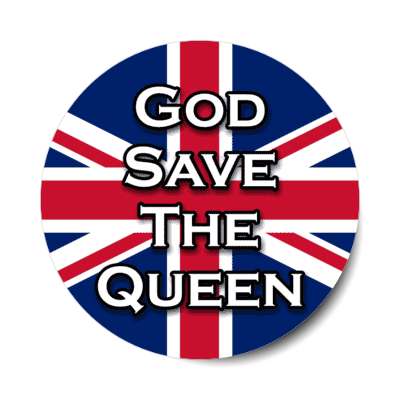 jack flag uk god save the queen union british royalty elizabeth stickers, magnet