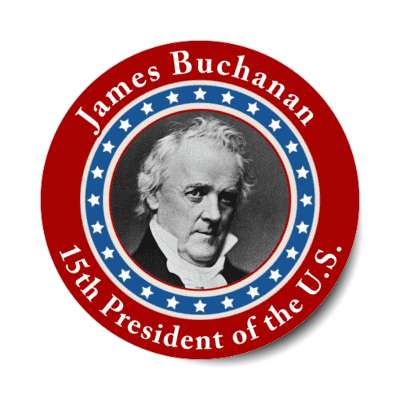 james buchanan fifteenth president of the us stickers, magnet