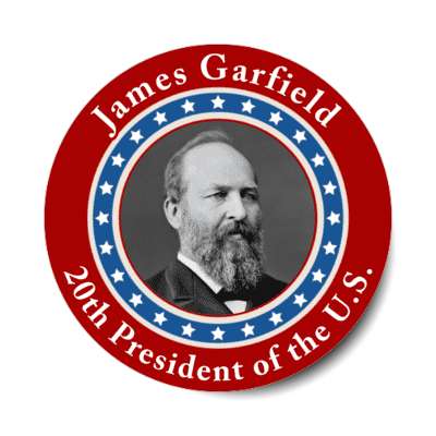 james garfield twentieth president of the us stickers, magnet