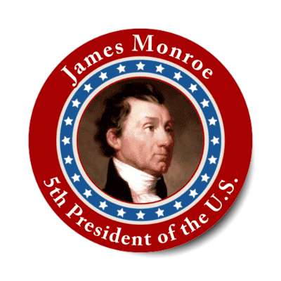 james monroe fifth president of the us stickers, magnet