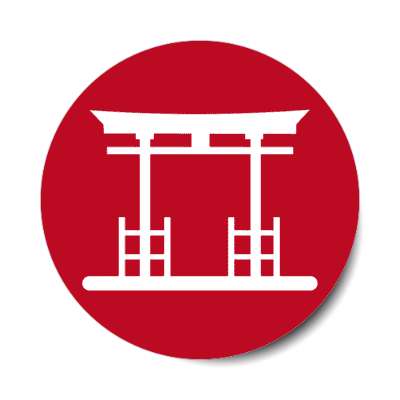 japanese torii gate red stickers, magnet
