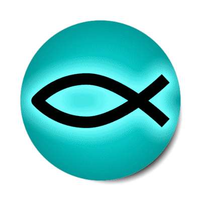 jesus fish christian symbol stickers, magnet