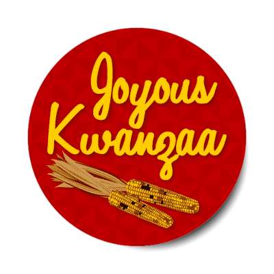 joyous kwanzaa corn stickers, magnet