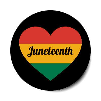 juneteenth heart stickers, magnet