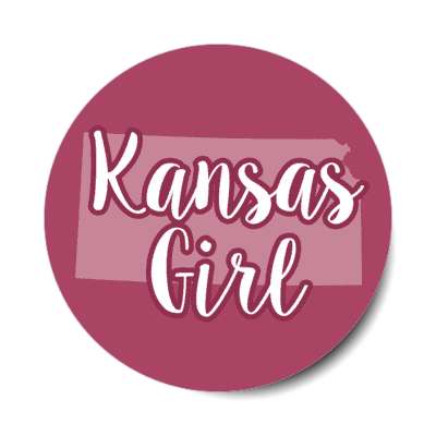 kansas girl us state shape stickers, magnet