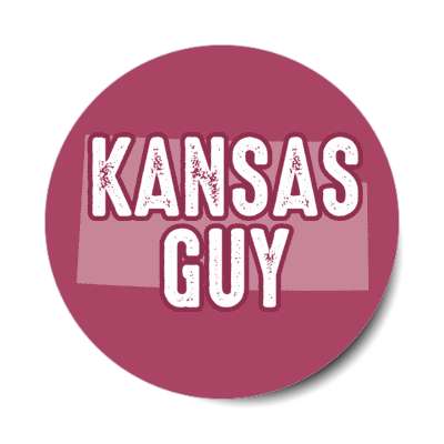 kansas guy us state shape stickers, magnet