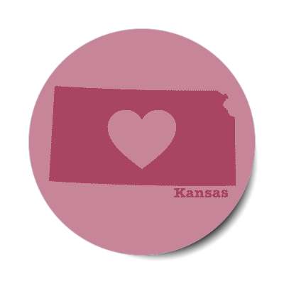 kansas state heart silhouette stickers, magnet