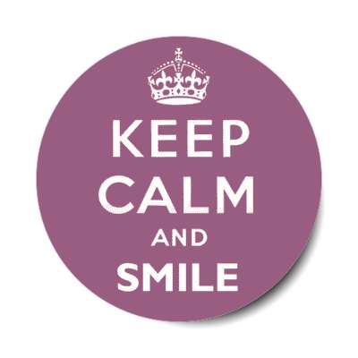 keep calm and smile stickers, magnet