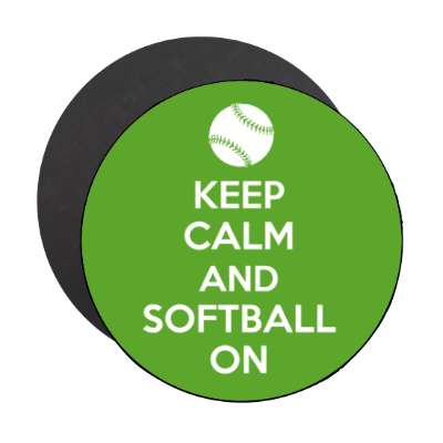keep calm and softball on stickers, magnet
