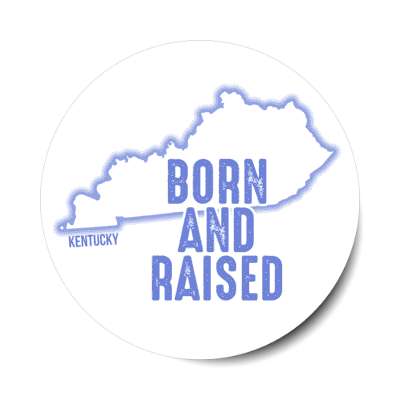 kentucky born and raised state outline stickers, magnet