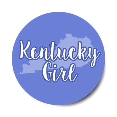 kentucky girl us state shape stickers, magnet