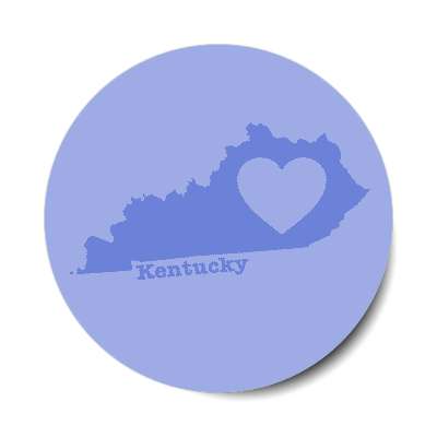 kentucky state heart silhouette stickers, magnet
