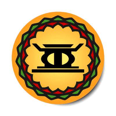 kujichagulia self determination kwanzaa symbol traditional stickers, magnet