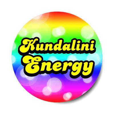 kundalini energy rainbow colors stickers, magnet