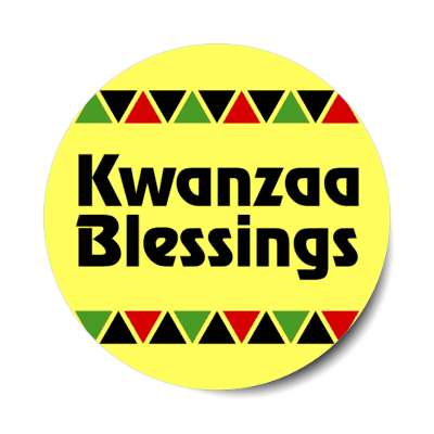 kwanzaa blessings traditional stickers, magnet