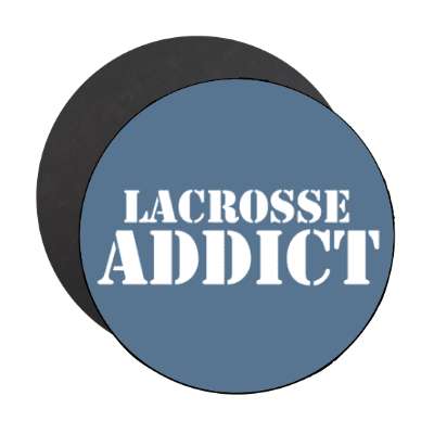 lacrosse addict stencil stickers, magnet