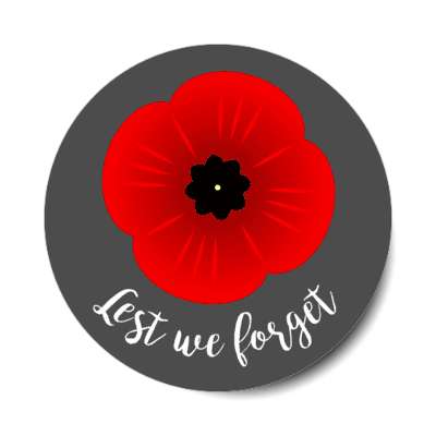 lest we forget poppy remembrance veteran stickers, magnet