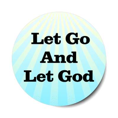 let go and let god light rays stickers, magnet