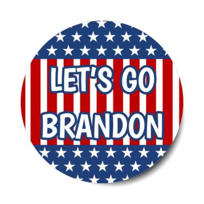 lets go brandon biden novelty red white blue stars stickers, magnet