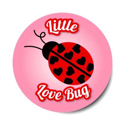 little love bug single ladybug stickers, magnet