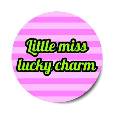 little miss lucky charm stickers, magnet