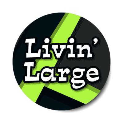 livin large 2000s party retro saying stickers, magnet