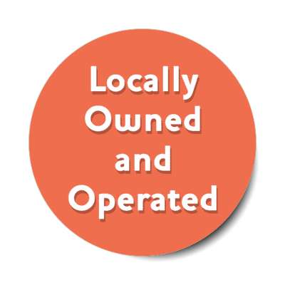 locally owned and operated coral stickers, magnet