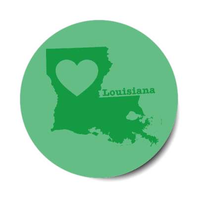 louisiana state heart silhouette stickers, magnet