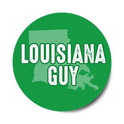 lousiana guy us state shape stickers, magnet
