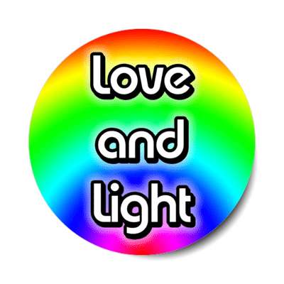 love and light stickers, magnet