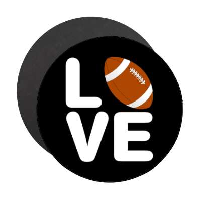 love football ball black stickers, magnet
