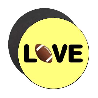 love football ball yellow stickers, magnet